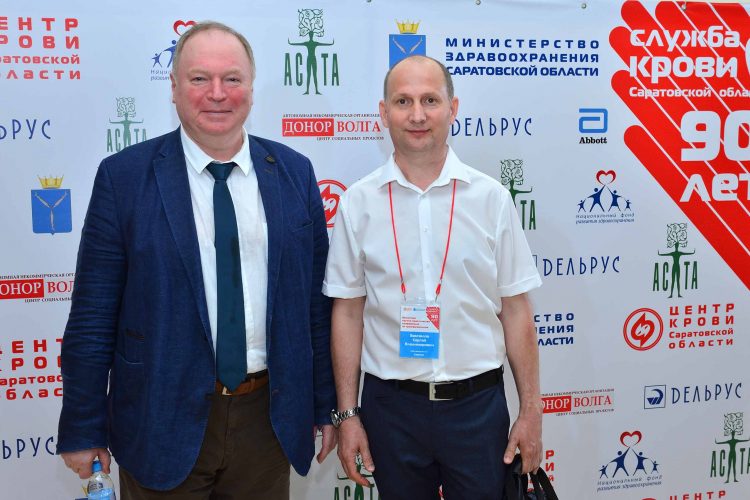 Евгений Борисович Жибурт Главный трансфузиолог ФГУ «Национальный медико-хирургический центр имени Н. И. Пирогова» Министерства здравоохранения РФ, профессор. Замчалов Сергей Владимирович - директор АНО "Донор Волга"