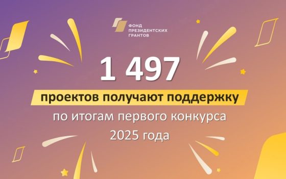 Объявлены победители первого конкурса президентских грантов 2025 года