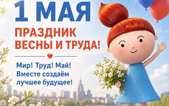 Команда АНО «Донор Волга» сердечно поздравляет вас с праздником Весны и Труда – 1 Мая!